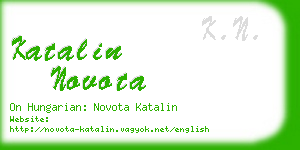 katalin novota business card